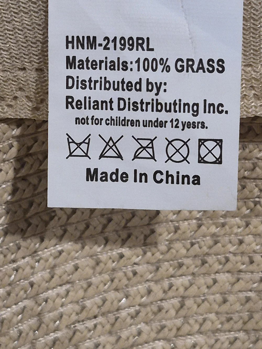 HNM kids Woven Straw Sun Hat